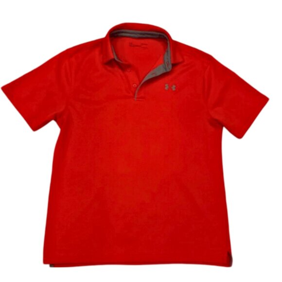 Under Armour Red Loose Fit Polo Size Medium - Picture 1 of 4